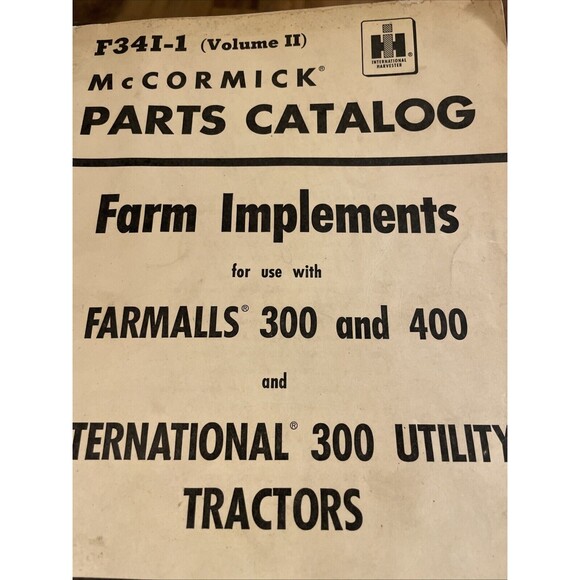 Parts Catalog for McCormick International Farm Implements Utility Tractors - Picture 4 of 12
